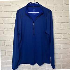 Patagonia Capilene‎ Midweight Zip-Neck Pullover 1/2 Zip Men's Large Royal Blue